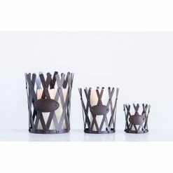 Best reviews of ✨ Pillar 3R Studios Distressed Brown Metal Candle Holder With Accordion Style Sides - Set Of 3 🛒 -Candle Holders Sales detail2CREC1743