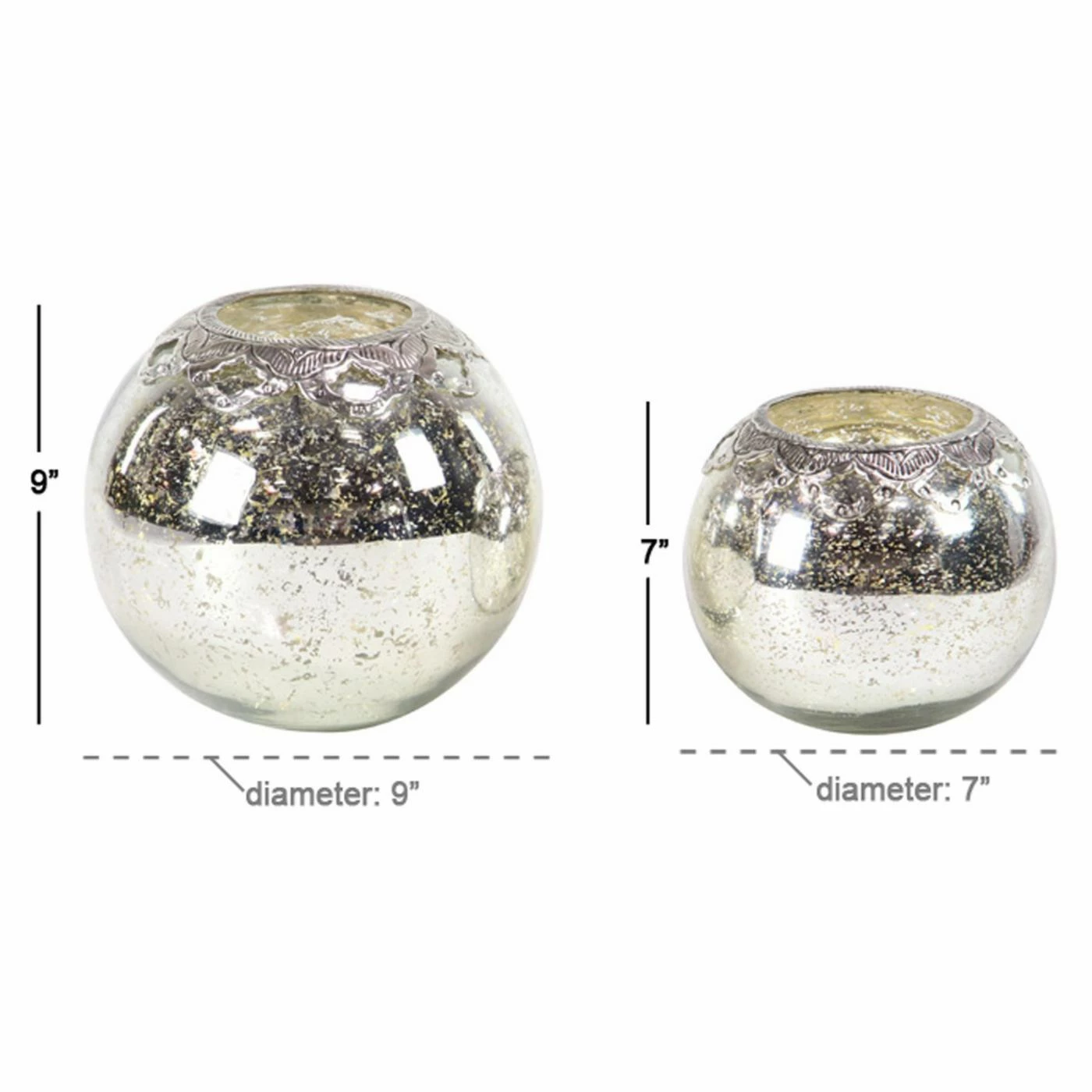Brand new ๐ฏ DecMode Modern Round Silver Votive Candle Holders - Set Of 2 ๐งจ 4 Brand new ๐ฏ DecMode Modern Round Silver Votive Candle Holders - Set Of 2 ๐งจ - Image 4