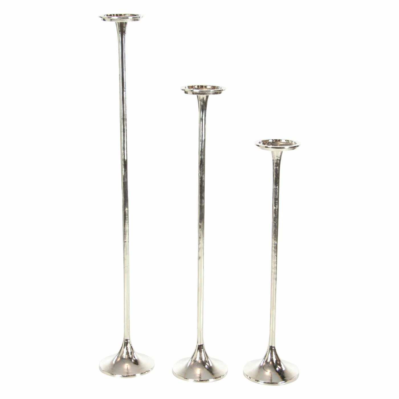 Buy 👏 Pillar DecMode Processional-Inspired Metallic Aluminum Candle Holders - Set Of 3 ✔️ 4 Buy 👏 Pillar DecMode Processional-Inspired Metallic Aluminum Candle Holders - Set Of 3 ✔️ - Image 4