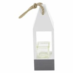 Cheap 🧨 Lantern DecMode Buoy-Shaped Wooden Candle Holders With Rope Handles - Set Of 2 🛒 -Candle Holders Sales detail2UMA12285