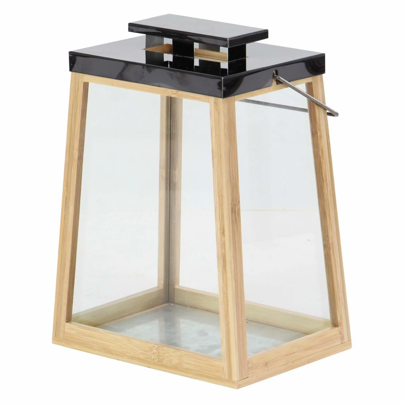 Best Pirce ✨ DecMode Contemporary Trapezoidal Bamboo And Stainless Steel Lantern 🎁 4 Best Pirce ✨ DecMode Contemporary Trapezoidal Bamboo And Stainless Steel Lantern 🎁 - Image 4