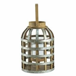Brand new 🌟 A & B Home A & B Home Wood / Metal Lantern ✔️ -Candle Holders Sales detail3ABH983