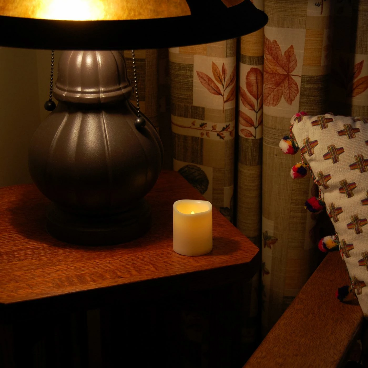 New ❤️ LumaBase Battery Operated Mini Amber Pillar Candles - Set Of 6 ✨ 6 New ❤️ LumaBase Battery Operated Mini Amber Pillar Candles - Set Of 6 ✨ - Image 6