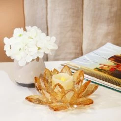 Top 10 🔥 Sagebrook Home Crystal Lotus Votive Candle Holder 😍 -Candle Holders Sales detail3SAGB2421