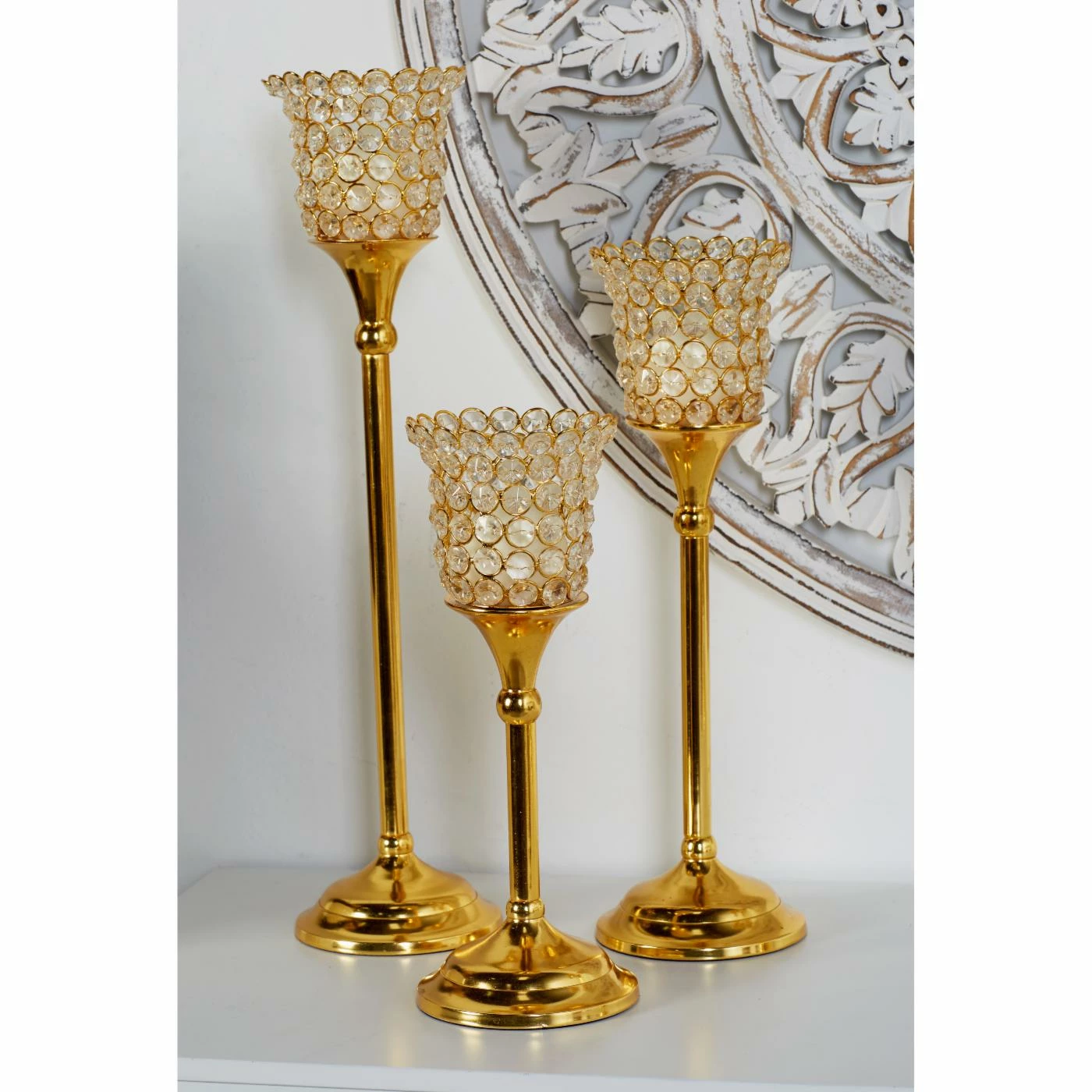 Flash Sale π₯ Candlesticks DecMode Aluminum Beaded Cup Candle Holders - Set Of 3 π― 7 Flash Sale π₯ Candlesticks DecMode Aluminum Beaded Cup Candle Holders - Set Of 3 π― - Image 7