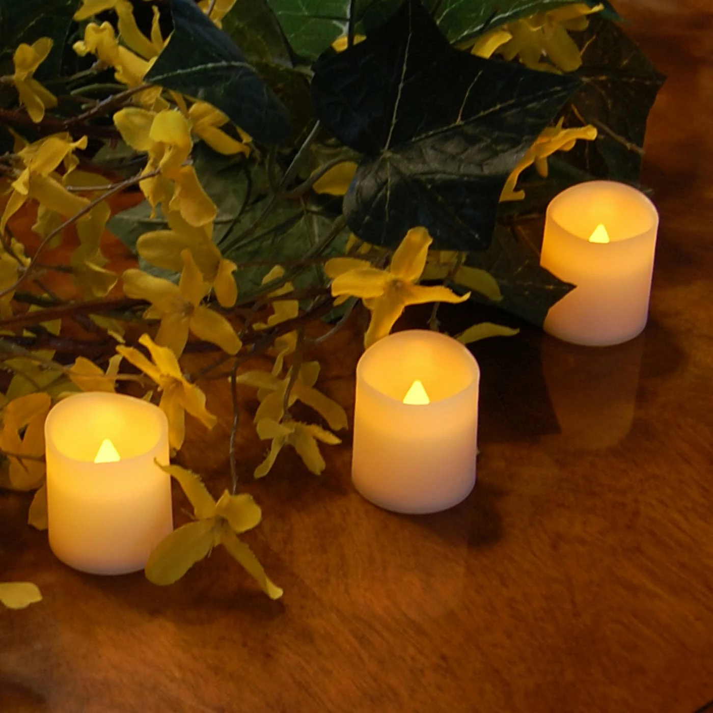 New ❤️ LumaBase Battery Operated Mini Amber Pillar Candles - Set Of 6 ✨ 8 New ❤️ LumaBase Battery Operated Mini Amber Pillar Candles - Set Of 6 ✨ - Image 8