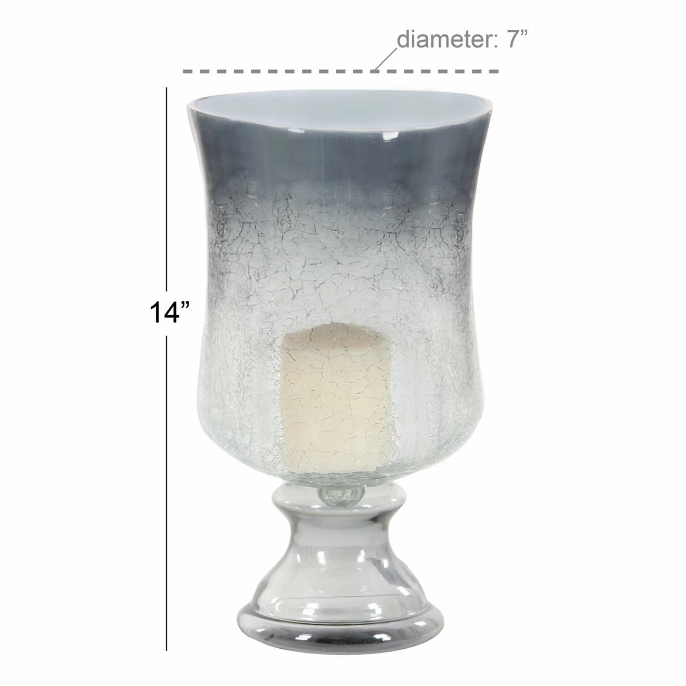 Budget ๐ DecMode Traditional Smoked Glass Hurricane Candle Lamp ๐งจ 6 Budget ๐ DecMode Traditional Smoked Glass Hurricane Candle Lamp ๐งจ - Image 6