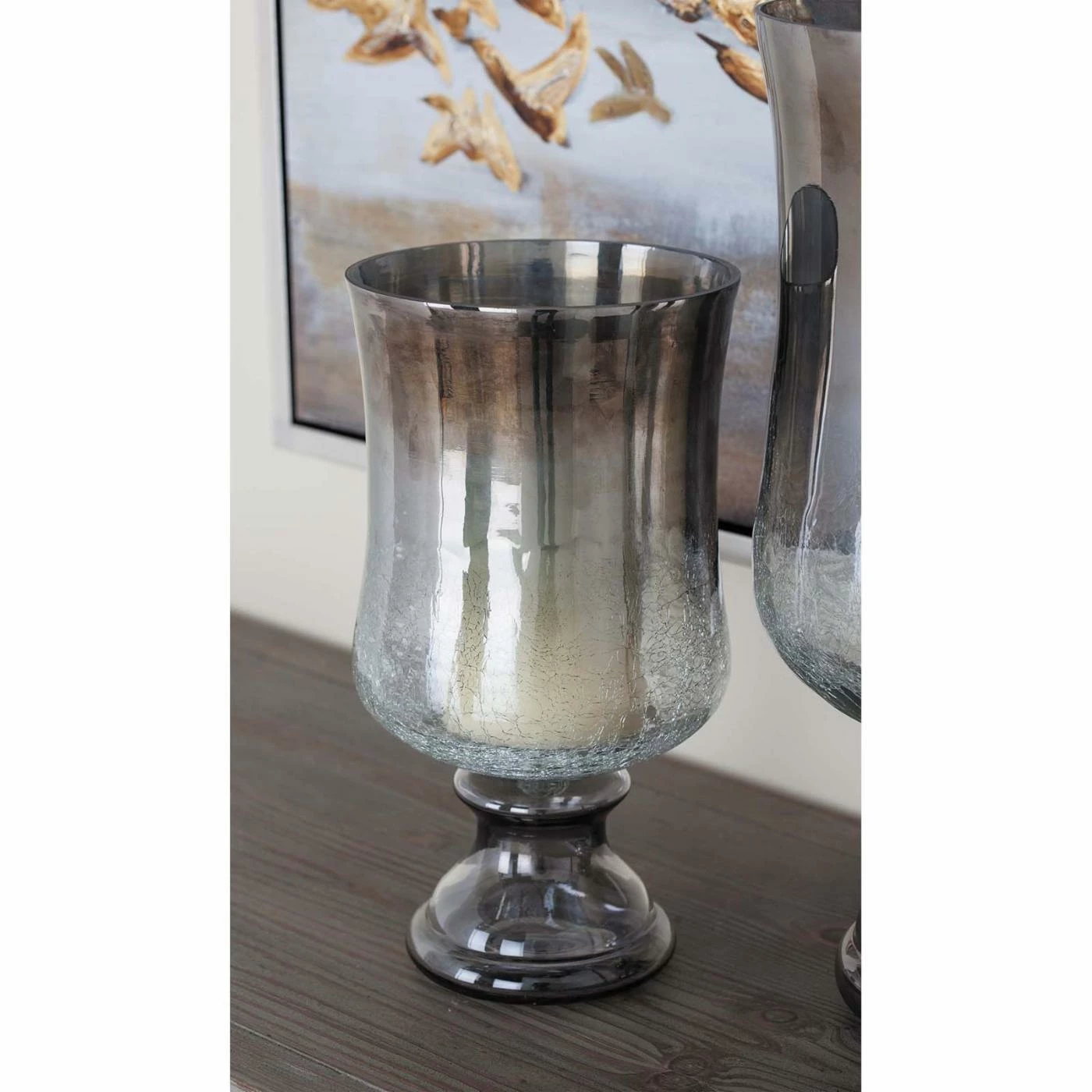 Budget ๐ DecMode Traditional Smoked Glass Hurricane Candle Lamp ๐งจ 7 Budget ๐ DecMode Traditional Smoked Glass Hurricane Candle Lamp ๐งจ - Image 7
