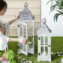 Budget 😀 A & B Home A & B Home Window Scape Indoor Lanterns - Set Of 3 🎁 -Candle Holders Sales detail7ABH2215