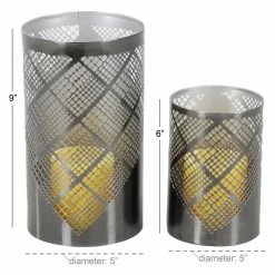 New ๐ DecMode Plaid Pattern Hurricane Candle Holders - Set Of 2 โ๏ธ 13 New ๐ DecMode Plaid Pattern Hurricane Candle Holders - Set Of 2 โ๏ธ -Candle Holders Sales detail7UMA11409