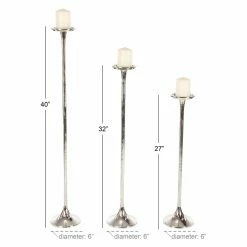 Buy 👏 Pillar DecMode Processional-Inspired Metallic Aluminum Candle Holders - Set Of 3 ✔️ 9 Buy 👏 Pillar DecMode Processional-Inspired Metallic Aluminum Candle Holders - Set Of 3 ✔️ -Candle Holders Sales detail7UMA11652