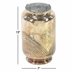 Cheap 💯 Hurricane DecMode Copper Glass Candle Holder 🔥 -Candle Holders Sales detail7UMA12275