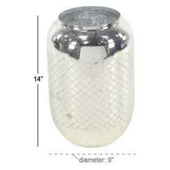 Discount ๐ Hurricane DecMode Silver Glass Candle Holder โ๏ธ 7 Discount ๐ Hurricane DecMode Silver Glass Candle Holder โ๏ธ -Candle Holders Sales detail7UMA12277