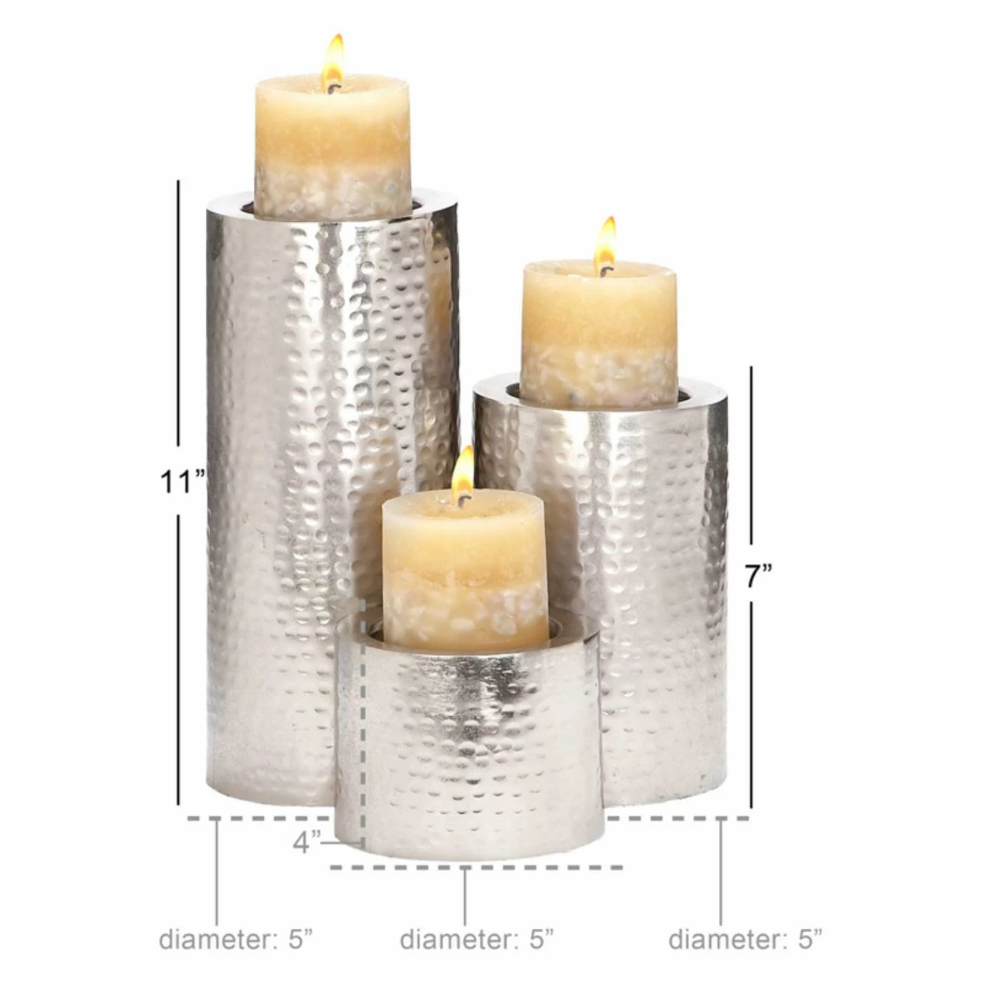 Discount π Pillar DecMode 34569 Candle Holder - Set Of 3 π 2 Discount π Pillar DecMode 34569 Candle Holder - Set Of 3 π - Image 2