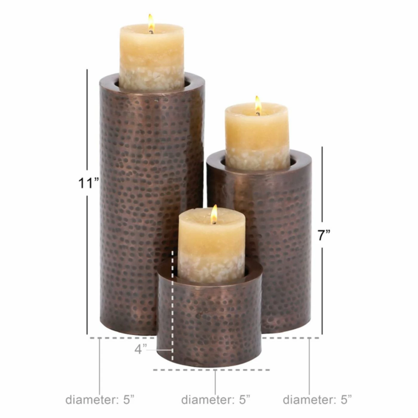 Discount π€© Pillar DecMode 34570 Candle Holder - Set Of 3 π₯ 2 Discount π€© Pillar DecMode 34570 Candle Holder - Set Of 3 π₯ - Image 2