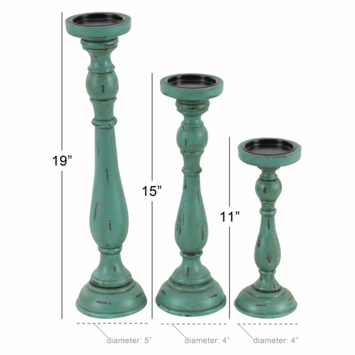 Best deal π Pillar DecMode Wood Candle Holder - Set Of 3 π 2 Best deal π Pillar DecMode Wood Candle Holder - Set Of 3 π - Image 2