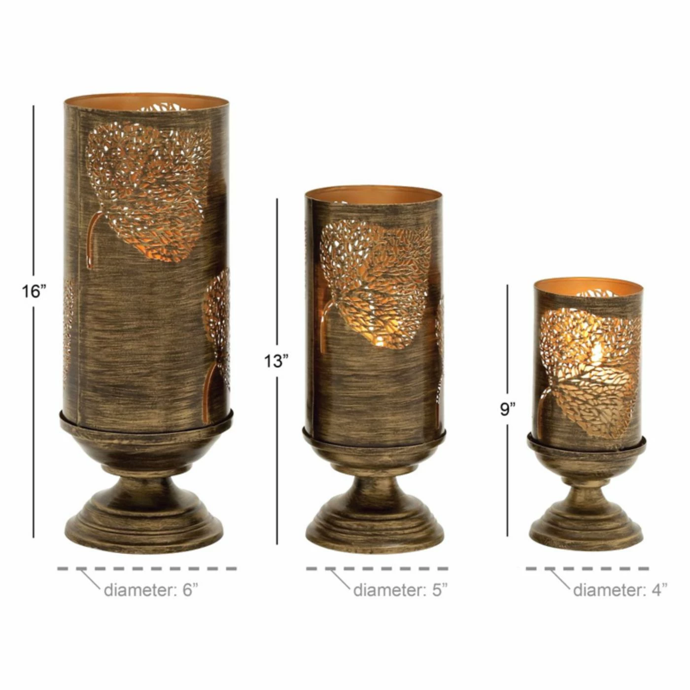Budget 🛒 DecMode 47521 Lantern Candle Holder - Set Of 3 🔥 3 Budget 🛒 DecMode 47521 Lantern Candle Holder - Set Of 3 🔥 - Image 3