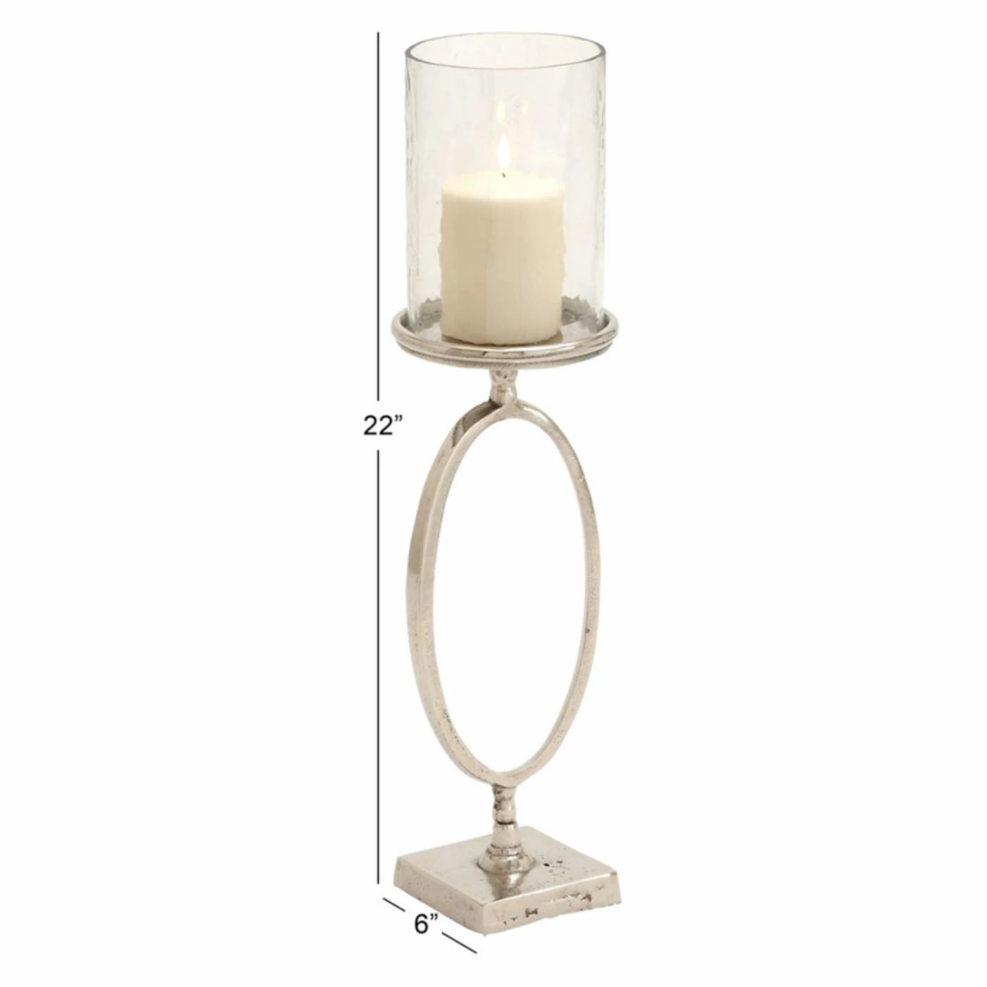 Promo ๐ DecMode Metal And Glass Hurricane Candle Holder ๐ 2 Promo ๐ DecMode Metal And Glass Hurricane Candle Holder ๐ - Image 2
