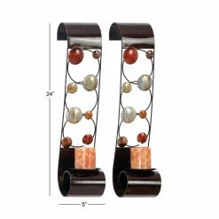 Promo 🧨 DecMode 24 In. Candle Wall Sconce - Set Of 2 🌟 -Candle Holders Sales detail7UMA4057