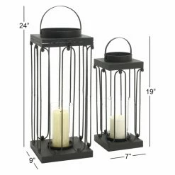 Top 10 🧨 DecMode Lantern Candle Holder - Set Of 2 🔥 -Candle Holders Sales detail7UMA5584