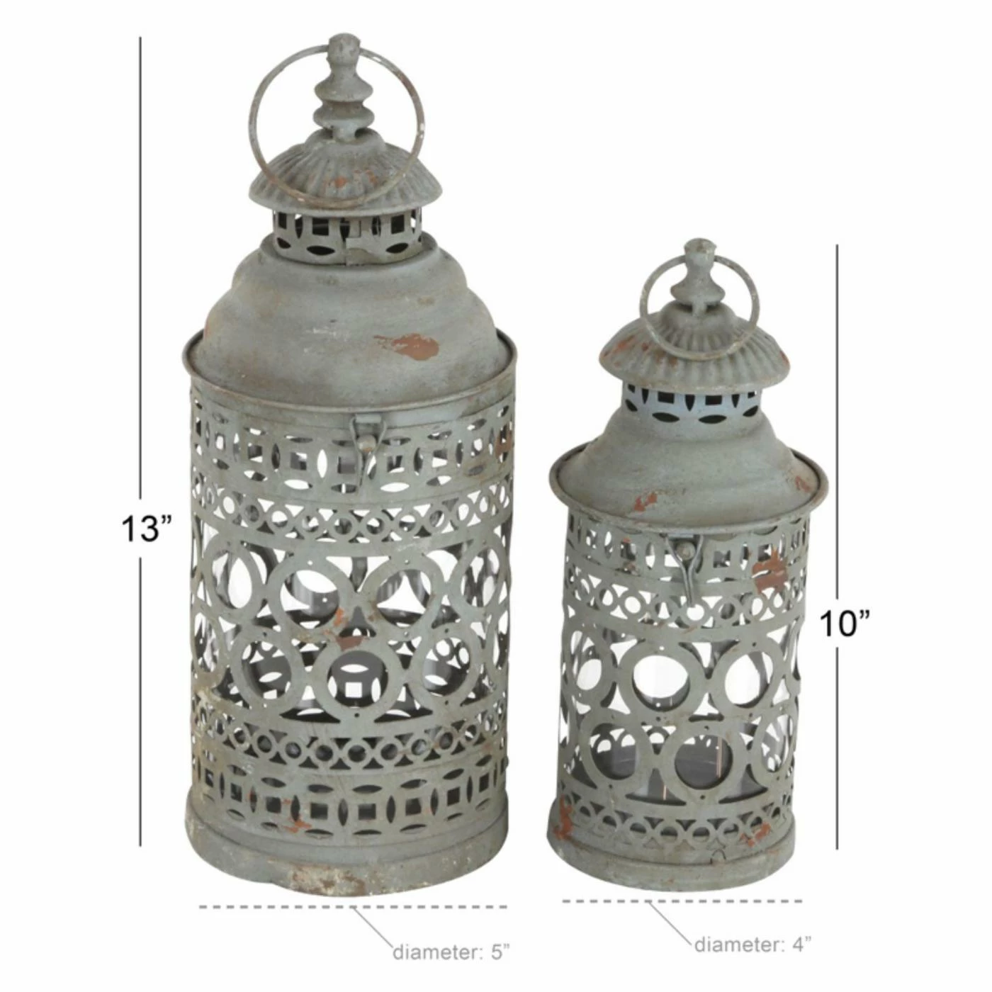 Buy โค๏ธ DecMode Round Lantern Candle Holder - Set Of 2 ๐ 2 Buy โค๏ธ DecMode Round Lantern Candle Holder - Set Of 2 ๐ - Image 2