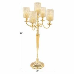 Promo 🎁 Candelabras DecMode 45-in. Aluminum Acrylic Candelabra ⭐ -Candle Holders Sales detail7UMA6902