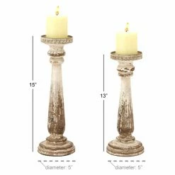 Wholesale π€© Pillar DecMode 15-in. Wood Candle Holder - Set Of 2 π― 5 Wholesale π€© Pillar DecMode 15-in. Wood Candle Holder - Set Of 2 π― -Candle Holders Sales detail7UMA6991