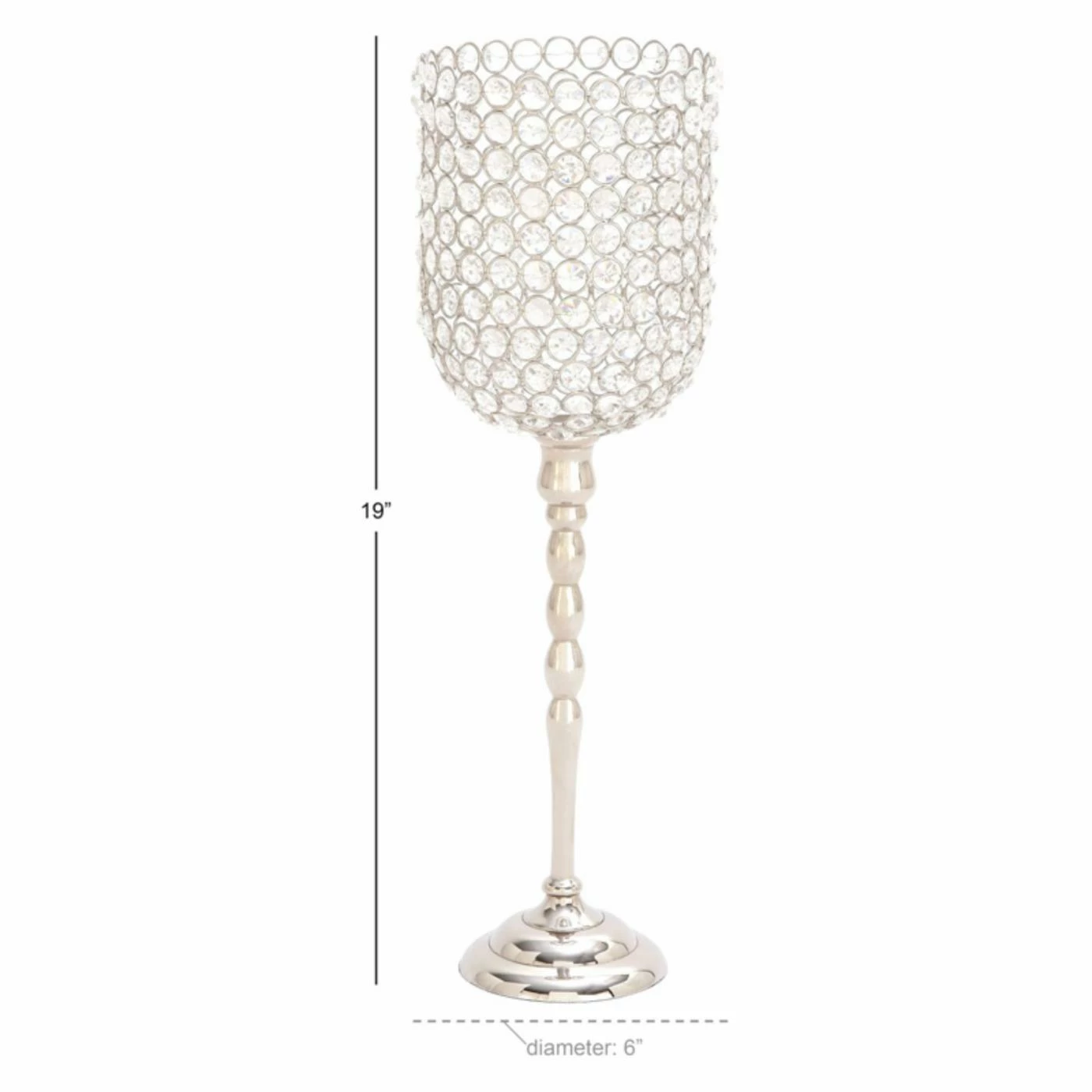 Coupon 🥰 Hurricane DecMode 19-in. Aluminum Crystal Candle Holder 🧨 4 Coupon 🥰 Hurricane DecMode 19-in. Aluminum Crystal Candle Holder 🧨 - Image 4