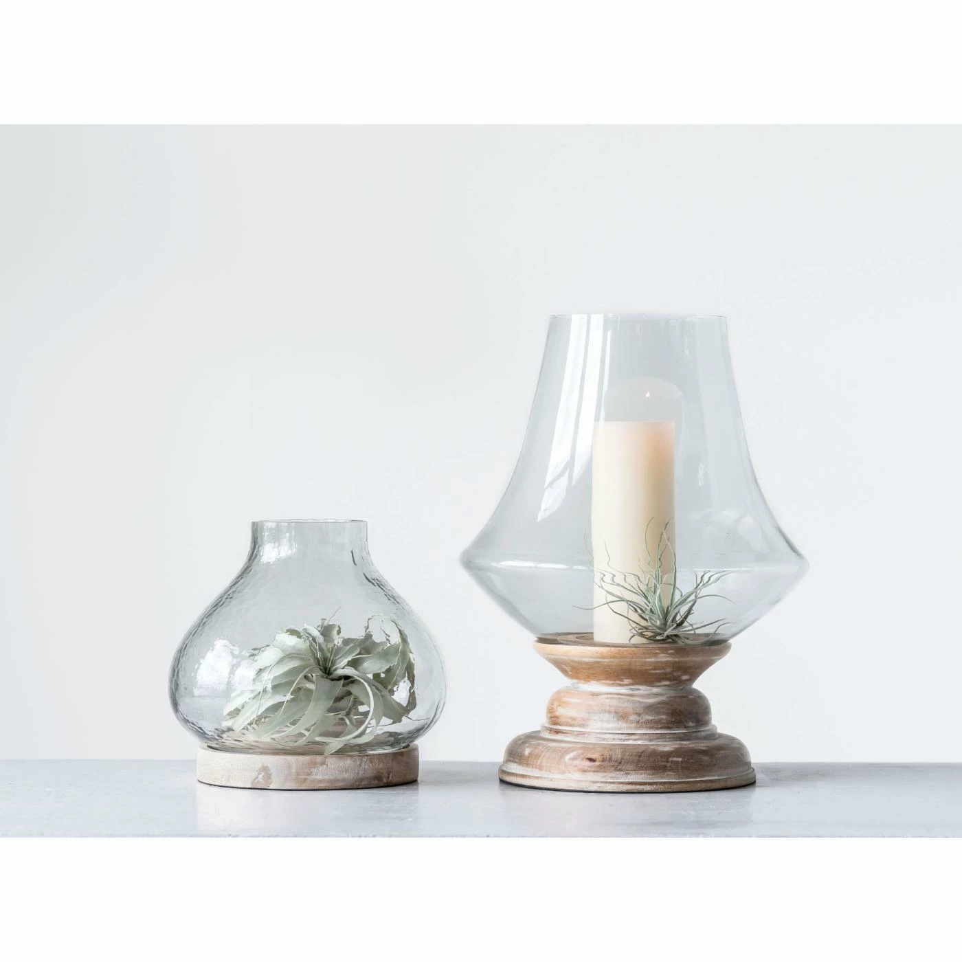 Buy β€οΈ 3R Studios Whitewashed Mango Wood And Clear Handblown Glass Hurricane Candle Holder π₯° 3 Buy β€οΈ 3R Studios Whitewashed Mango Wood And Clear Handblown Glass Hurricane Candle Holder π₯° - Image 3