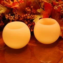 Brand new 🤩 Flameless & LED LumaBase 4 In. Ball Battery Operated LED Candles - Set Of 2 ⭐ -Candle Holders Sales detailJHSP211