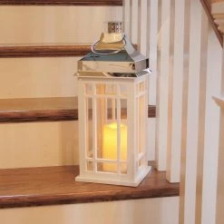 Best reviews of ⌛ LumaBase Wooden Lantern With LED Candle 👍 -Candle Holders Sales detailJHSP213