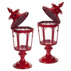 Hot Sale 👏 Melrose International Traditional Lantern - Set Of 2 🌟 -Candle Holders Sales detailMELR708