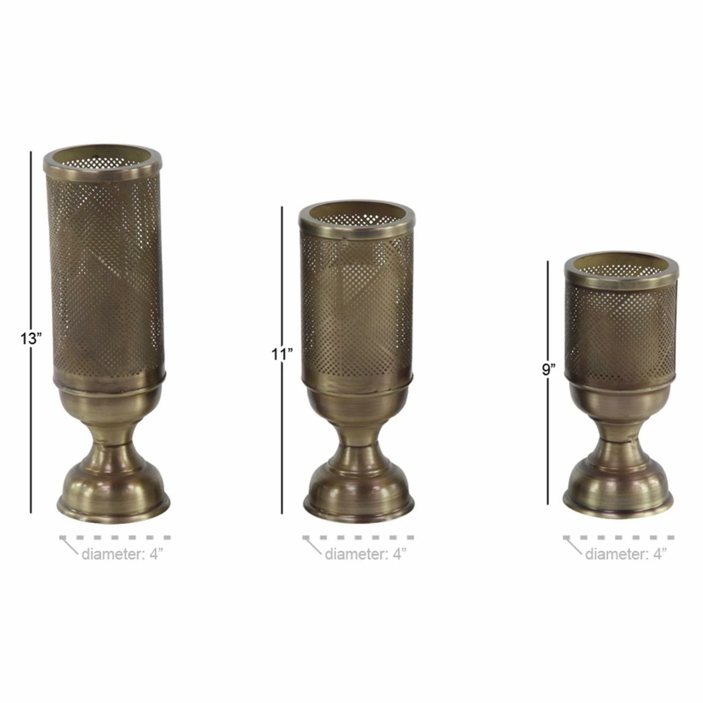 Best Pirce ๐ DecMode Mesh Pillar Candle Holders - Set Of 3 ๐ 3 Best Pirce ๐ DecMode Mesh Pillar Candle Holders - Set Of 3 ๐ - Image 3