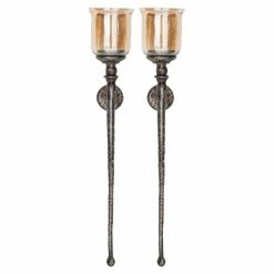 Hot Sale ๐คฉ DecMode Glass Hurricane Wall Sconce Candle Holders - Set Of 2 ๐ 7 Hot Sale ๐คฉ DecMode Glass Hurricane Wall Sconce Candle Holders - Set Of 2 ๐ -Candle Holders Sales detailUMA10576