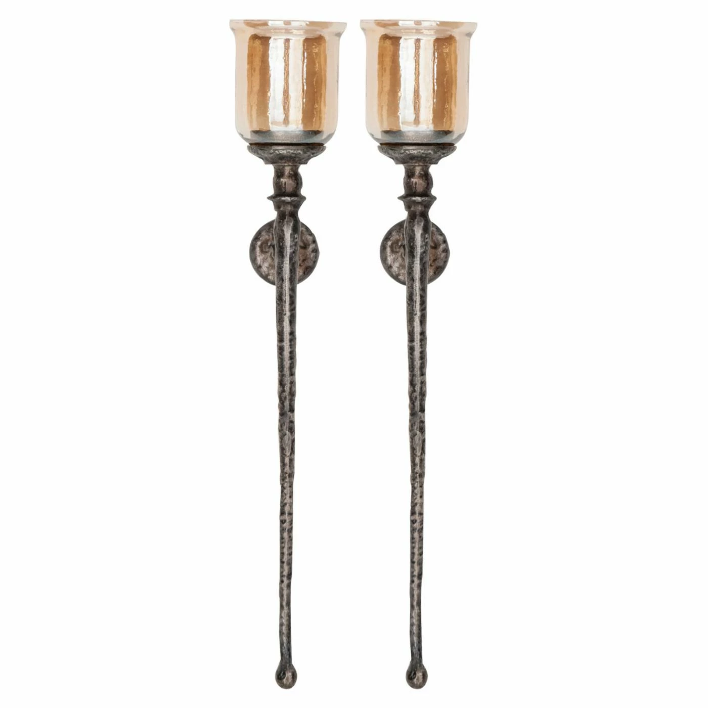 Hot Sale ๐คฉ DecMode Glass Hurricane Wall Sconce Candle Holders - Set Of 2 ๐ 3 Hot Sale ๐คฉ DecMode Glass Hurricane Wall Sconce Candle Holders - Set Of 2 ๐ - Image 3