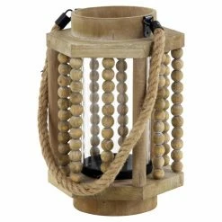 Promo 🎁 DecMode Rustic Wood And Glass Votive Candle Lantern With A Rope Handle 🔥 7 Promo 🎁 DecMode Rustic Wood And Glass Votive Candle Lantern With A Rope Handle 🔥 -Candle Holders Sales detailUMA10826