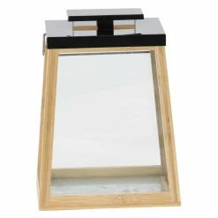 Best Pirce ✨ DecMode Contemporary Trapezoidal Bamboo And Stainless Steel Lantern 🎁 8 Best Pirce ✨ DecMode Contemporary Trapezoidal Bamboo And Stainless Steel Lantern 🎁 -Candle Holders Sales detailUMA9721