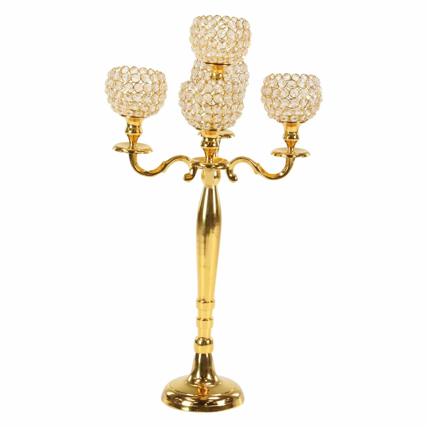 Deals 😍 Candelabras DecMode Aluminum Gold 5 Light Beaded Candelabra 🌟 3 Deals 😍 Candelabras DecMode Aluminum Gold 5 Light Beaded Candelabra 🌟 - Image 3