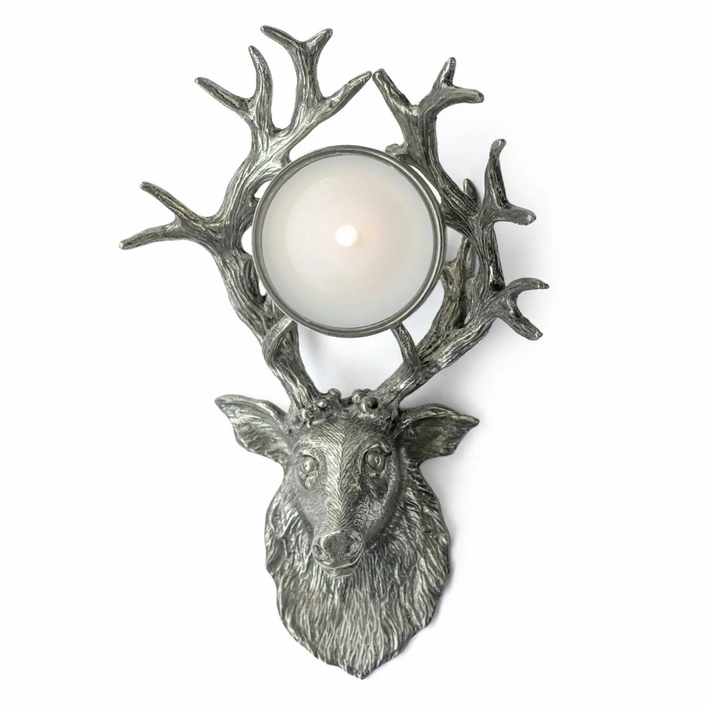Promo 🛒 All Other Brands Centerpieces Alberg Stag Head Pewter Tealight Holder 👏 2 Promo 🛒 All Other Brands Centerpieces Alberg Stag Head Pewter Tealight Holder 👏 - Image 2