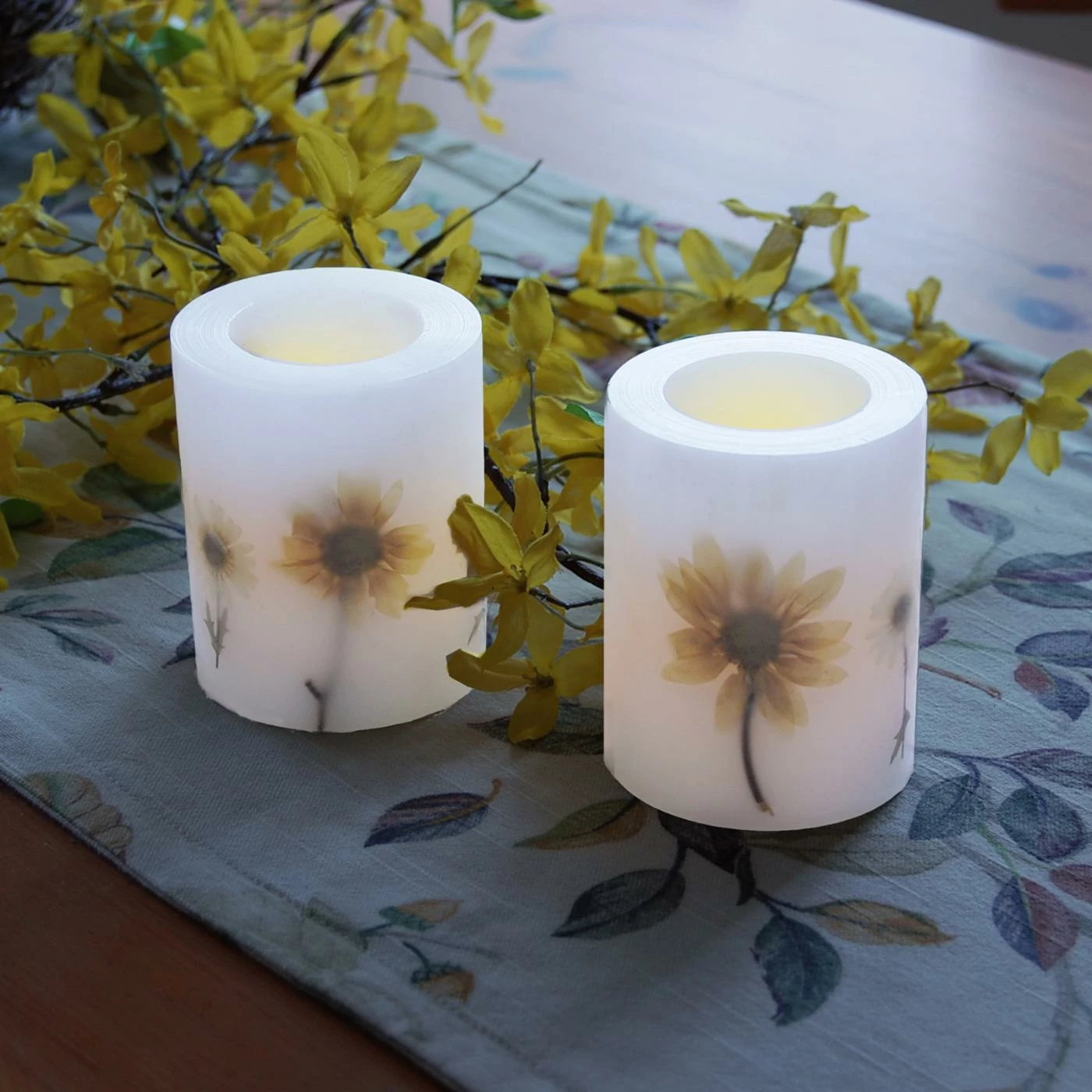 Discount ๐ Flameless & LED LumaBase Battery Operated LED Candles With Dried Flowers Design - Set Of 2 ๐ 2 Discount ๐ Flameless & LED LumaBase Battery Operated LED Candles With Dried Flowers Design - Set Of 2 ๐ - Image 2