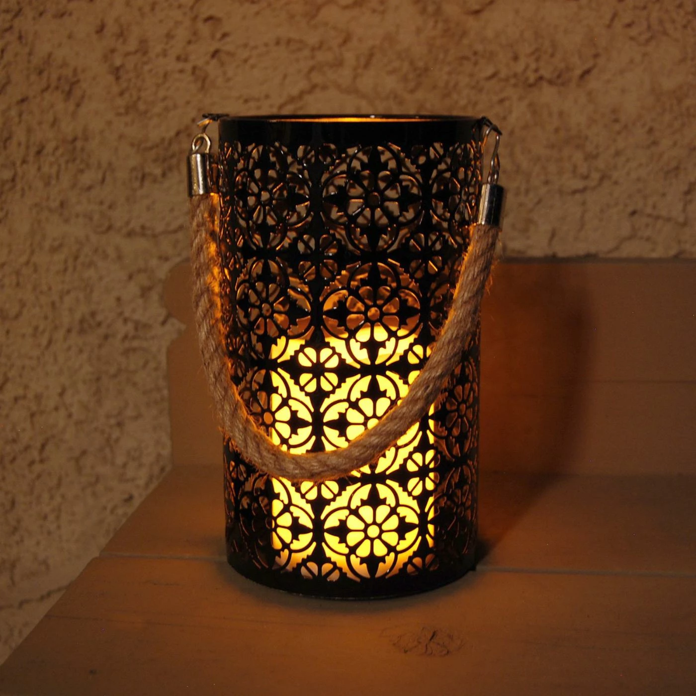Coupon ๐ LumaBase Black Motif Metal Lantern With LED Candle ๐ฏ 2 Coupon ๐ LumaBase Black Motif Metal Lantern With LED Candle ๐ฏ - Image 2