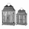 New 💯 A & B Home A & B Home Silver Scape Indoor Lanterns - Set Of 2 🥰