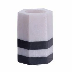 Best Pirce ๐ A & B Home Pillar A & B Home Striped Marble Tea Light Candle Holder โ