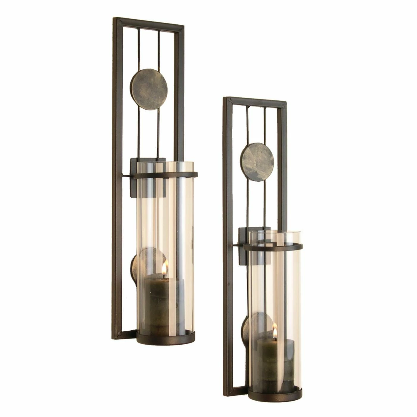 Wholesale ๐ Danya B Contemporary Metal Wall Sconces With Antique Patina Medallions - Set Of 2 ๐ 1 Wholesale ๐ Danya B Contemporary Metal Wall Sconces With Antique Patina Medallions - Set Of 2 ๐