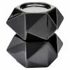 Outlet 🧨 Dimond Home Pillar ELK Lighting Black Ceramic Star Candle Holders - Set Of 2 👏