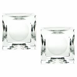 Best deal 🥰 Dimond Home Votive ELK Lighting Dimpled Crystal Cubes Candle Holders - Set Of 2 👏