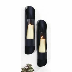 Brand new 💯 ArtMaison Canada Metal And Glass Bold III Wall Sconce Candleholder- Set Of 2 ❤️