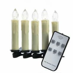 Best deal 😍 Flameless & LED Kurt S. Adler Battery-Operated 5-Light Flicker Warm White LED Candle Light Set 🥰