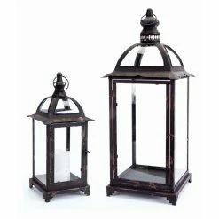 Best reviews of 💯 Melrose International Rustic Lantern With Glass - Set Of 2 👍