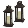 Buy ✔️ Melrose International Lantern With LED Candle - Set Of 2 😀